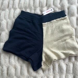 Sundry Two-Tone Navy and Cream Shorts